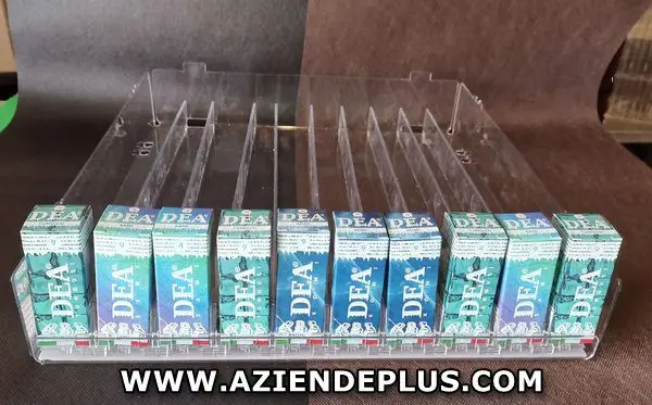 Espositore per liquidi a 10 corsie