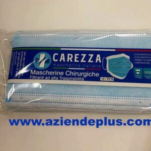 100 Mascherine chirurgiche Azzurro Italia con.10 pz.