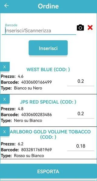 APP ordine logista
