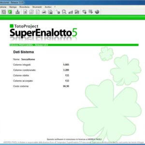 Totoproject Superenalotto 5.0 Professional