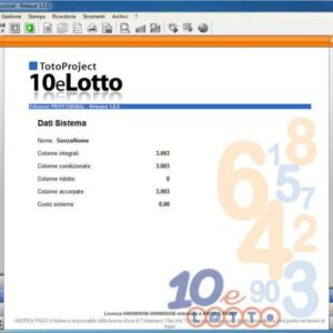 Totoproject 10 e Lotto con 3 mesi di aggiornamenti archivi