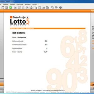 Totoproject Lotto 5 con 3 mesi compresi