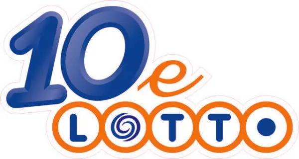 Logo adesivo 10 e Lotto per vetrina 187x350 mm
