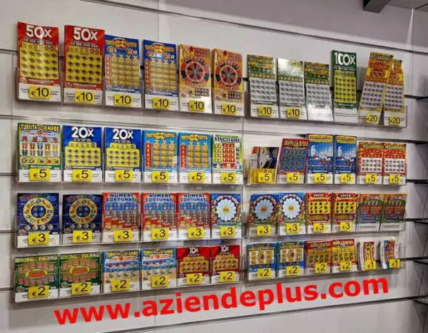 Espositore Gratta e Vinci da parete 24 tasche 2 da 12