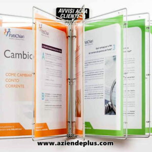 Porta poster a 12 facciate 100×70 da parete 6 scomparti