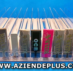 Espositore per liquidi e cartine a 11 corsie