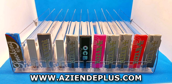 Espositore per liquidi e cartine a 11 corsie 3 Espositore per liquidi e cartine a 11 corsie
