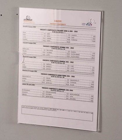 Espositore Da Parete Verticale per Foglio A4 Singolo 1 1231 000 413